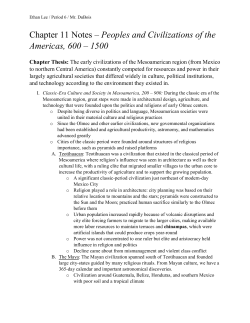 Peoples and Civilizations of the Americas, 600 &ndash; 1500
