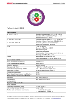 Datasheet for ZB3300 Profibus hybrid cable ZB3300 Technical data