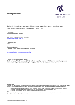 Cell wall degrading enzymes in Trichoderma - VBN