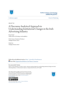 A Discourse Analytical Approach to Understanding Institutional