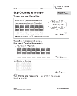 Skip Counting to Multiply
