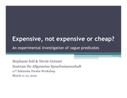 Expensive, not expensive or cheap?