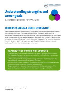 Understanding strengths and career goals