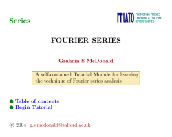 Fourier series tutorial