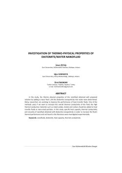 investigation of thermo-physical properties of diatomite