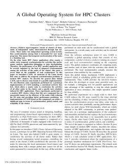 A Global Operating System for HPC Clusters - ART
