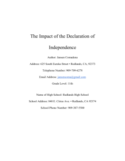 The Impact of the Declaration of Independence