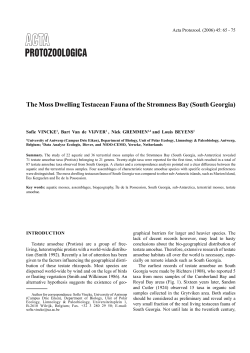 The Moss Dwelling Testacean Fauna of the Str&oslash;mness Bay (South