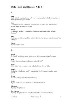 Only Fools and Horses: A to Z