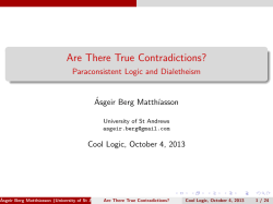 Are There True Contradictions?