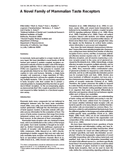 A Novel Family of Mammalian Taste Receptors