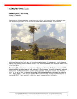 Living in Rwanda - McGraw Hill Higher Education