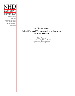 A Clever War: Scientific and Technological Advances in World War I