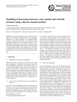 Modelling of interaction between a snow mantle and a flexible