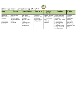 6th Grade Curriculum Map
