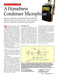 A Homebrew Condenser Microphone