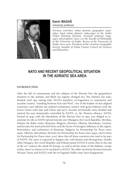 nato and recent geopolitical situation in the adriatic sea area