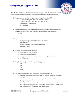 Emergency Oxygen Exam