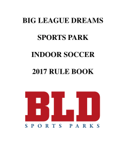 Soccer Rulebook - Big League Dreams