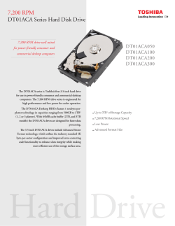 7200 RPM DT01ACA Series Hard Disk Drive