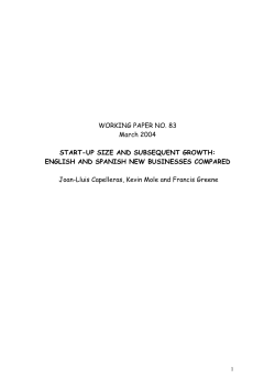 Start-up size and subsequent growth: English and Spanish new
