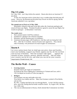 The U2 crisis The Berlin Wall &ndash; Causes