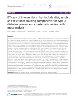 Efficacy of interventions that include diet, aerobic and resistance