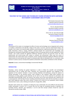 the effect of the science and technology course integrated with