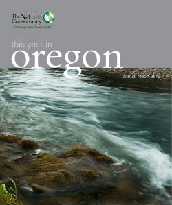 This Year in Oregon - The Nature Conservancy
