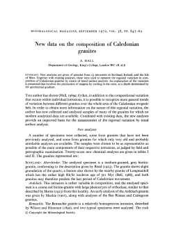 New data on the composition of Caledonian granites