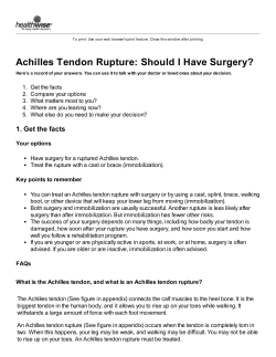 Achilles Tendon Rupture: Should I Have Surgery?