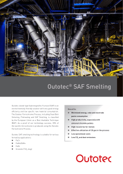 Outotec&reg; SAF Smelting