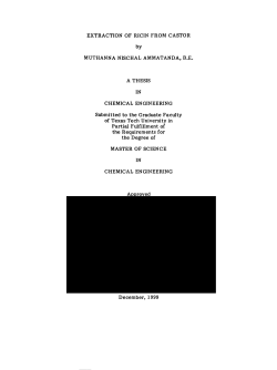 EXTRACTION OF RICIN FROM CASTOR MUTHANNA NISCHAL