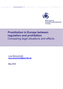 Prostitution in Europe between regulation and prohibition