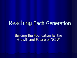 Reaching Each Generation