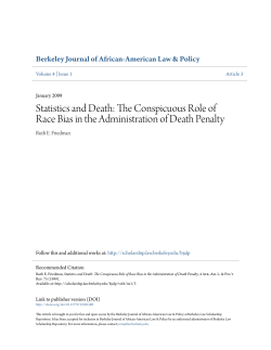 Statistics and Death: The Conspicuous Role of Race Bias in the