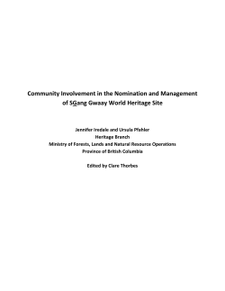 Community Involvement in the Nomination of SGang Gwaay