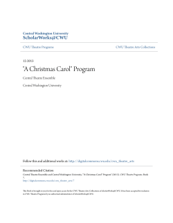 "A Christmas Carol" Program - ScholarWorks@CWU