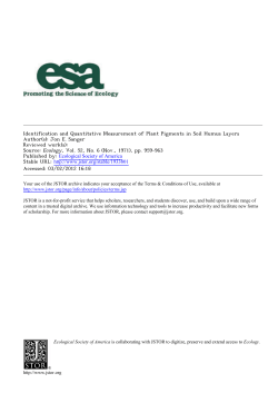 Identification and Quantitative Measurement of Plant Pigments in