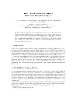 Tech United Eindhoven @Home 2016 Team Description Paper