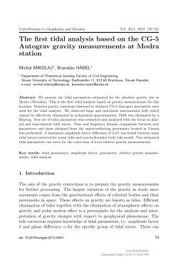 The first tidal analysis based on the CG