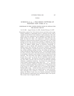 Schenck v. Pro-Choice Network Of Western New York