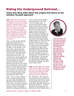 Riding the Underground Railroad…