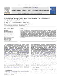 Organizational supports and organizational deviance: The