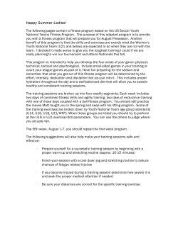 Summer Workout Information - Cochise College Athletics