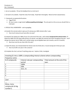 Investing $1 into a 100% a compounding interest scheme where