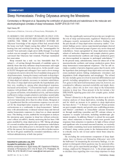 Sleep Homeostasis: Finding Odysseus among the Mnesteres