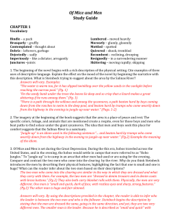 Of Mice and Men Study Guide