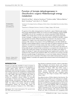 Function of formate dehydrogenases in Desulfovibrio