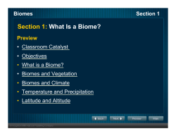 Section 1: What Is a Biome?